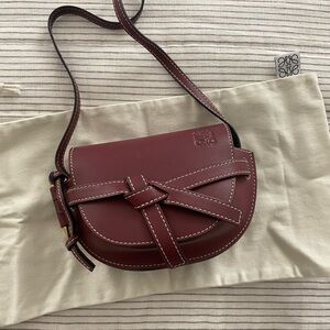 Loewe Mini Gate Bag Burgundy excellent condition
